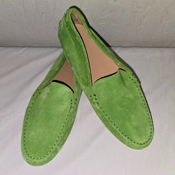 M. Gemi Women's Drivers The Felize LIME GREEN Suede Loafers Moccasin Slip-On 39 - Picture 11 of 12